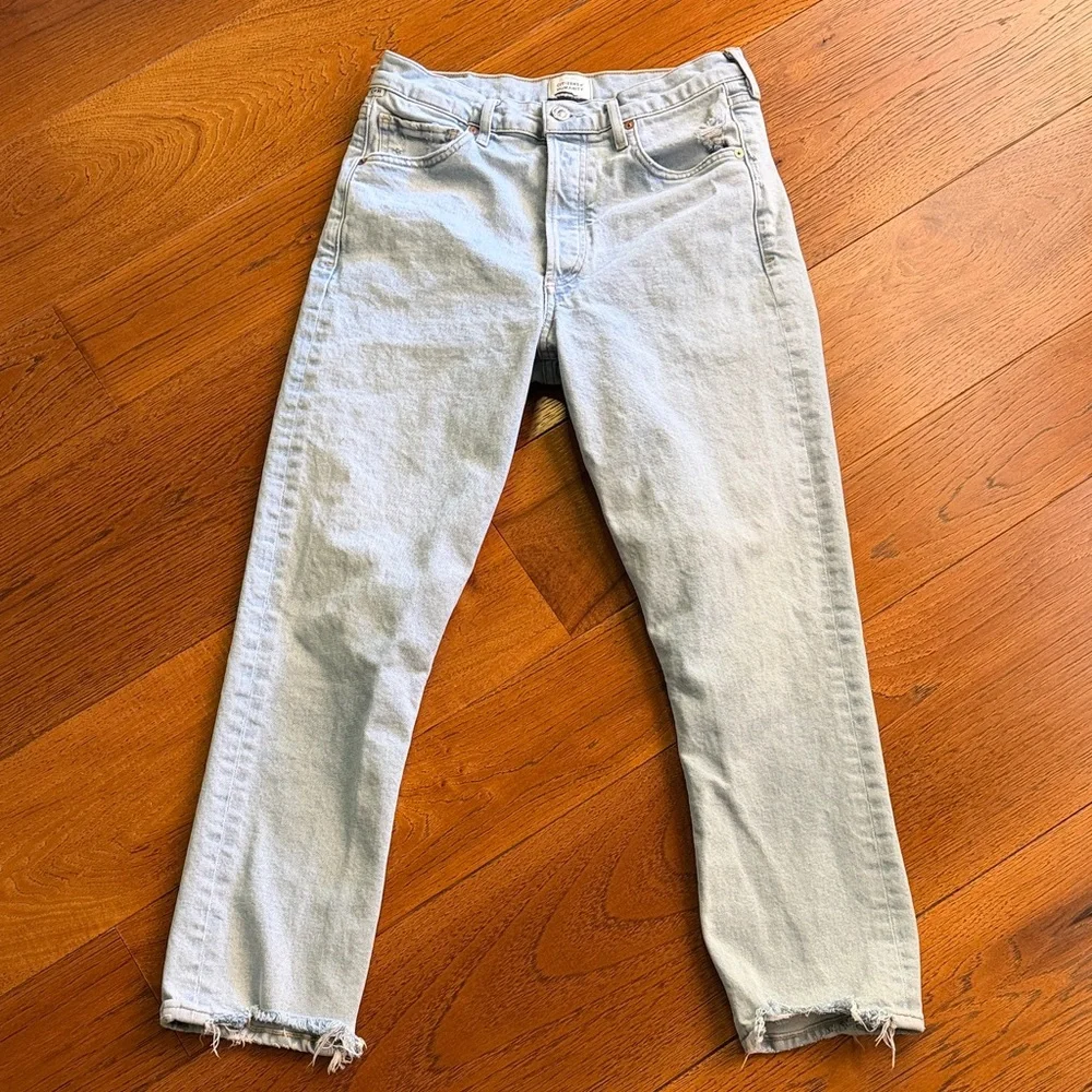 Citizens Of Humanity Charlotte Cropped High Rise Straight Jeans - Picture 3 of 13